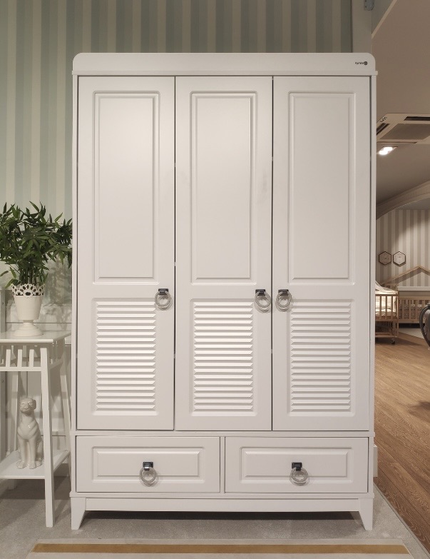 Nova Beyaz 3 Kapaklı Dolap