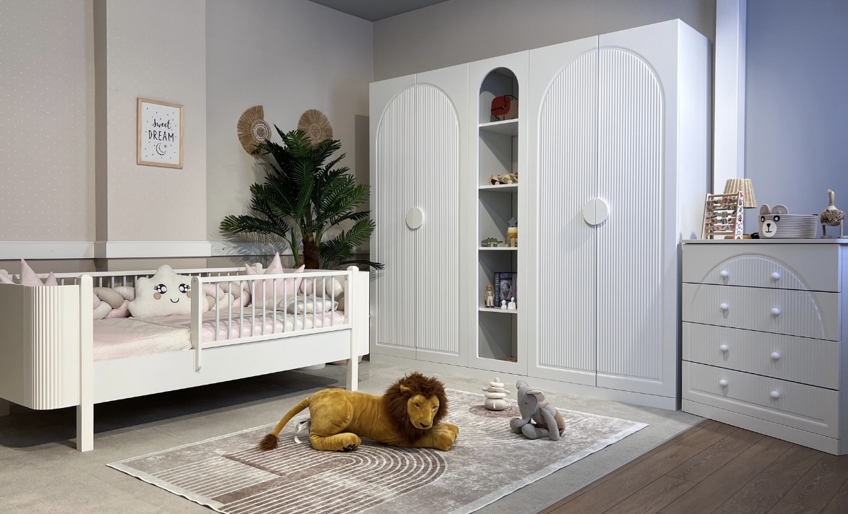 Perla Beyaz Soft Çocuk Odası Takımı